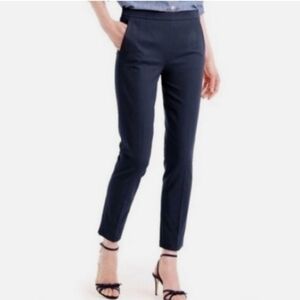 J. Crew Martie Blue Stretch Slim Crop Ankle Pants Size 4 Business Casual Preppy